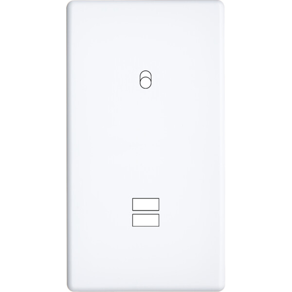 Façade hitera blanc soft touch double verticale 1 basculeur ouverture pour chargeur double usb  - Modelec - 293481