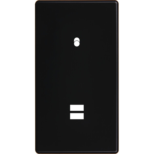 Façade hitera noir soft touch double verticale 1 basculeur ouverture pour chargeur double usb  - Modelec - 293482