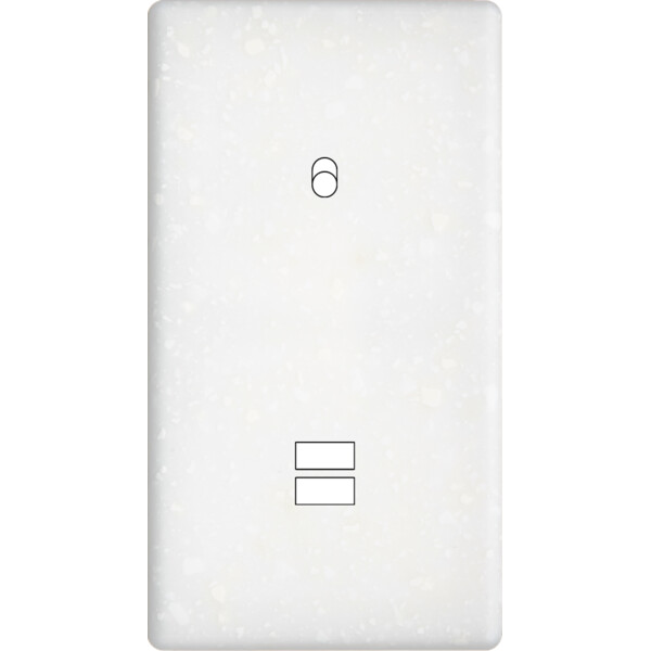 Façade hitera terrazzo blanc double verticale 1 basculeur ouverture pour chargeur double usb  - Modelec - 293485