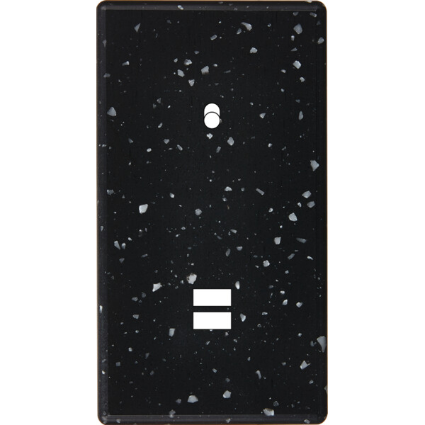 Façade hitera terrazzo noir double verticale 1 basculeur ouverture pour chargeur double usb  - Modelec - 293486