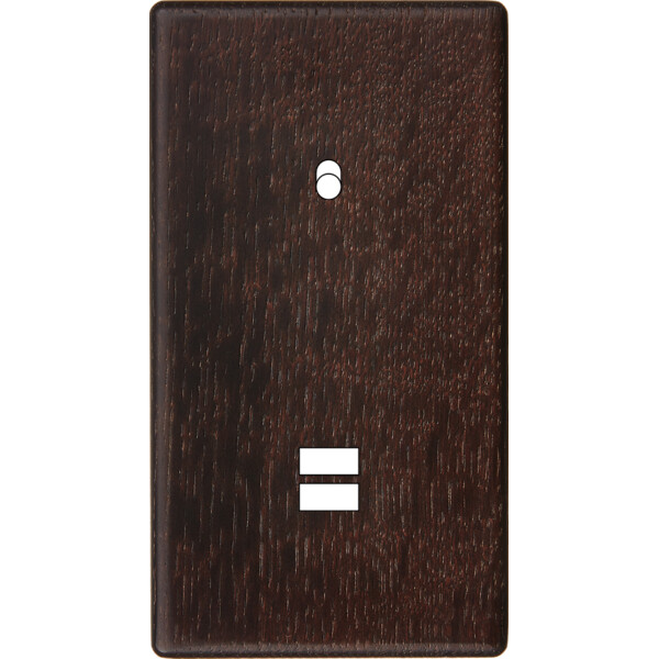 Façade hitera chêne foncé double verticale 1 basculeur ouverture pour chargeur double usb  - Modelec - 293492