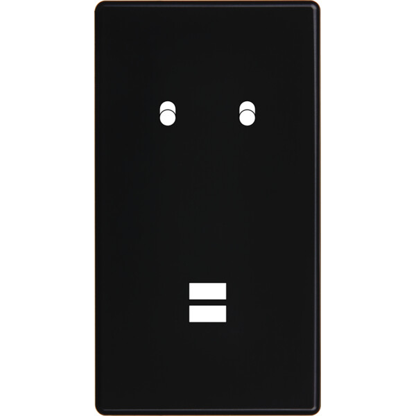 Façade hitera noir soft touch double verticale 2 basculeurs ouverture pour chargeur double usb  - Modelec - 294482