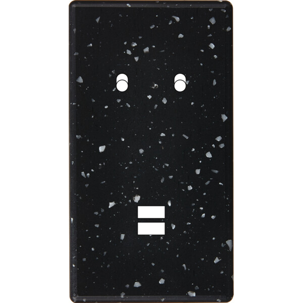 Façade hitera terrazzo noir double verticale 2 basculeurs ouverture pour chargeur double usb  - Modelec - 294486