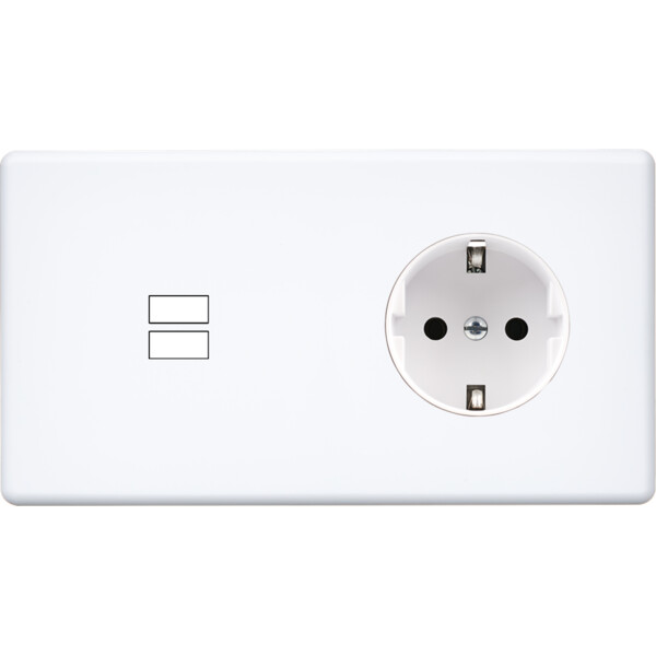 Façade hitera blanc soft touch  double horizontale u1 pck - Modelec - 295481-K