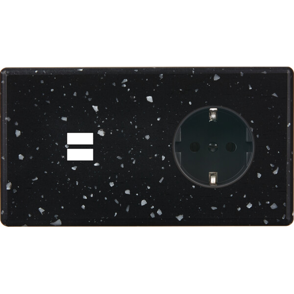 Façade hitera terrazzo noir double horizontale u1 pck - Modelec - 295486-K
