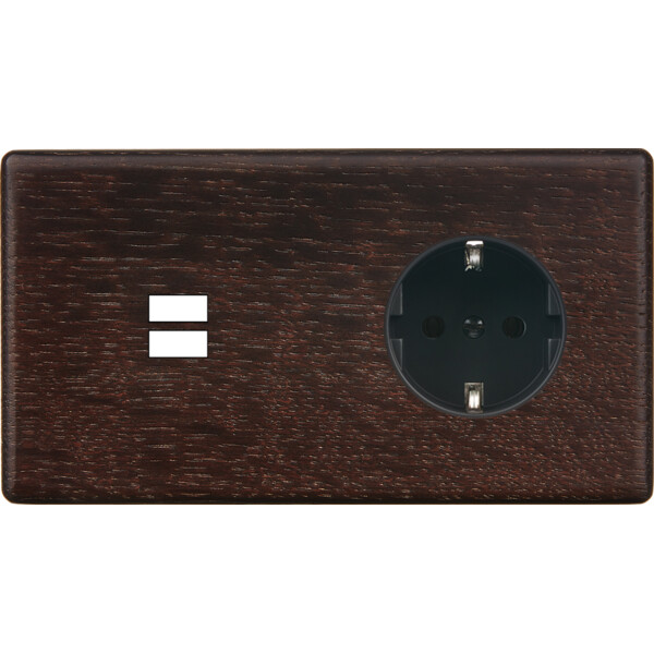 Façade hitera chene fonce double horizontale u1 pck - Modelec - 295492-K