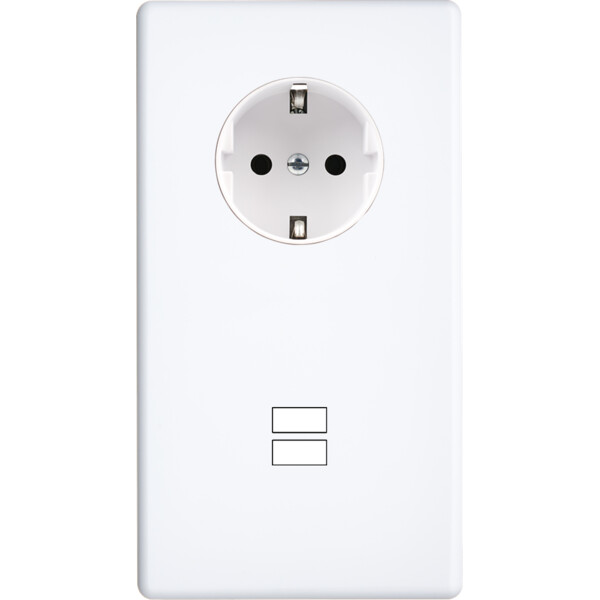 Façade hitera blanc soft touch  double verticale pck u1 - Modelec - 299481-K