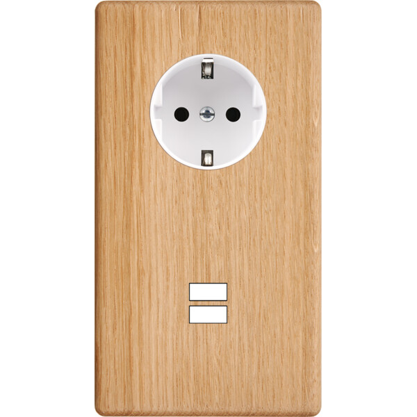 Façade hitera chene clair double verticale pck u1 - Modelec - 299491-K