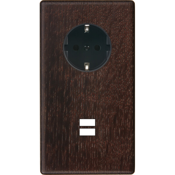 Façade hitera chene fonce double verticale pck u1 - Modelec - 299492-K