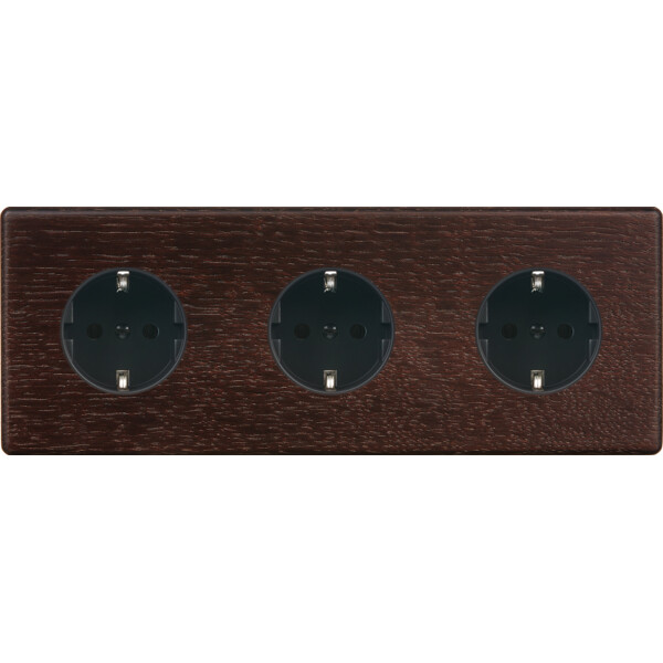 Façade hitera chene fonce triple horizontale pck pck pck - Modelec - 310492-K