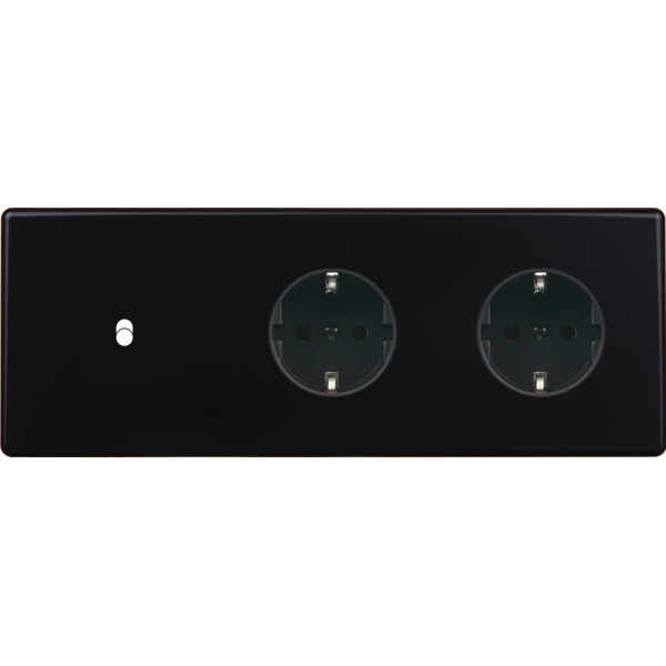 Façade hitera noir soft touch  triple horizontale b1 pck pck - Modelec - 311482-K