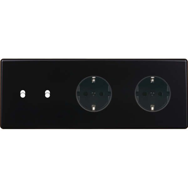 Façade hitera noir soft touch  triple horizontale b2 pck pck - Modelec - 312482-K
