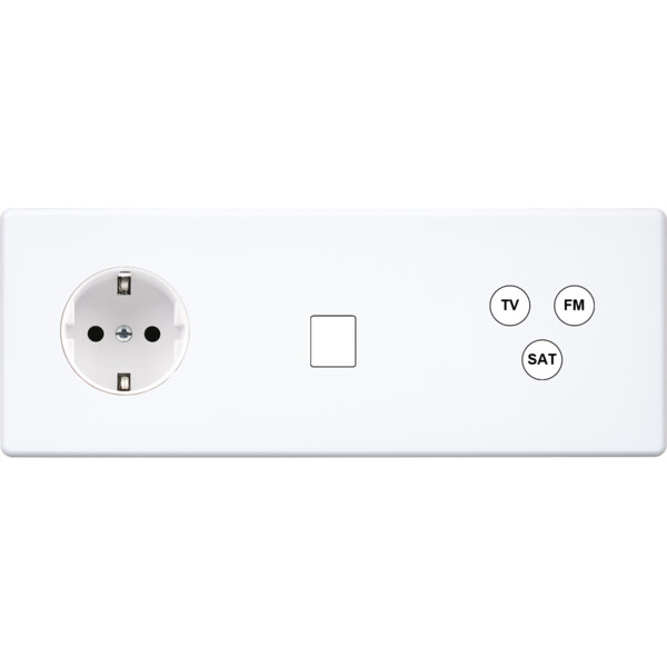 Façade hitera blanc soft touch  triple horizontale pck m1 c3 - Modelec - 324481-K