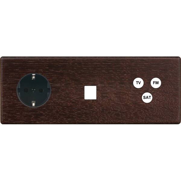 Façade hitera chene fonce triple horizontale pck m1 c3 - Modelec - 324492-K