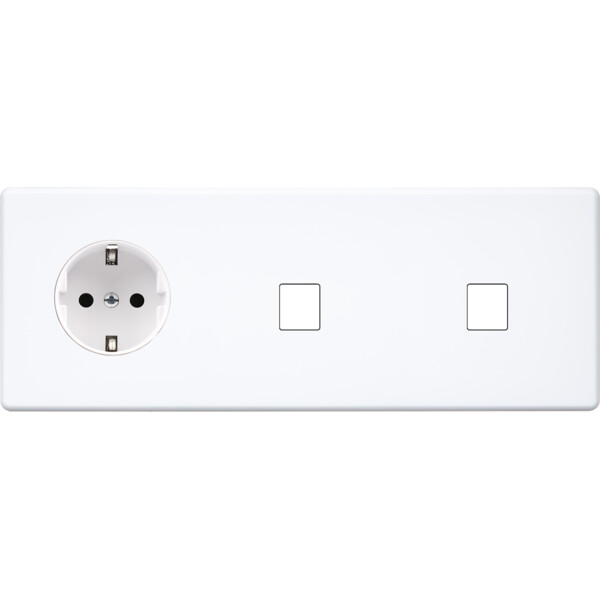 Façade hitera blanc soft touch  triple horizontale pck m1 m1 - Modelec - 326481-K
