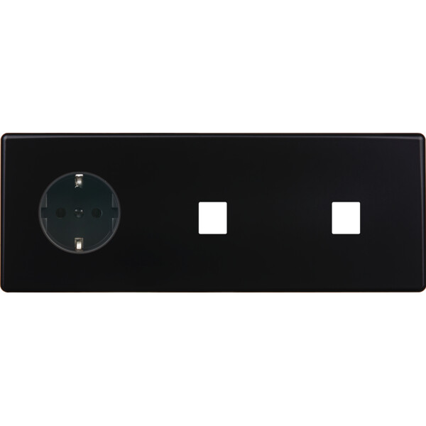 Façade hitera noir soft touch  triple horizontale pck m1 m1 - Modelec - 326482-K