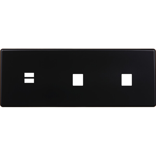 Façade hitera noir soft touch triple horizontale ouverture pour chargeur double usb 1 média 1 médi - Modelec - 331482