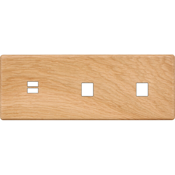 Façade hitera chêne clair triple horizontale ouverture pour chargeur double usb 1 média 1 médi - Modelec - 331491
