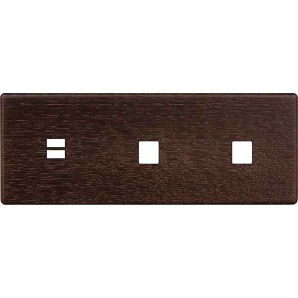 Façade hitera chêne foncé triple horizontale ouverture pour chargeur double usb 1 média 1 médi - Modelec - 331492