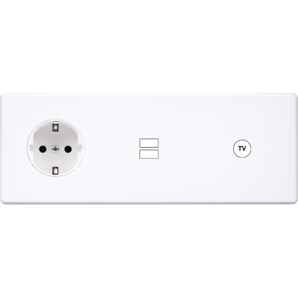 Façade hitera blanc soft touch  triple horizontale pck u1 c1 - Modelec - 332481-K