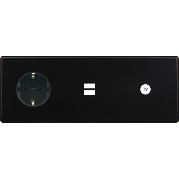 Façade hitera noir soft touch  triple horizontale pck u1 c1 - Modelec - 332482-K