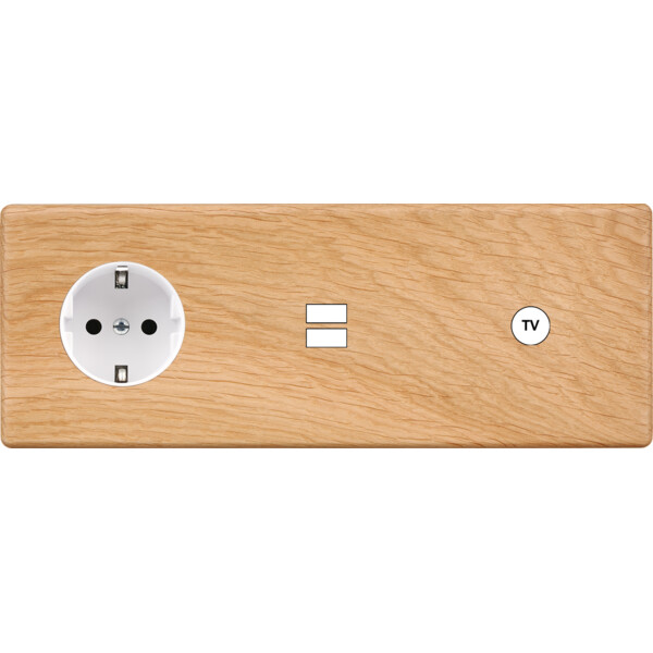 Façade hitera chene clair triple horizontale pck u1 c1 - Modelec - 332491-K