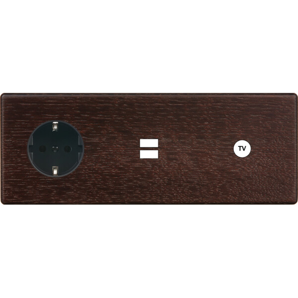 Façade hitera chene fonce triple horizontale pck u1 c1 - Modelec - 332492-K