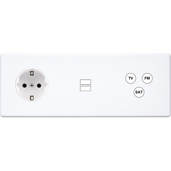 Façade hitera blanc soft touch  triple horizontale pck u1 c3 - Modelec - 333481-K
