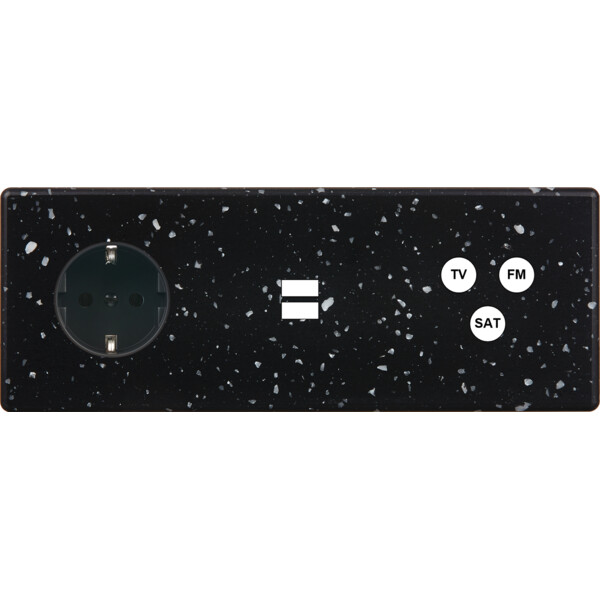 Façade hitera terrazzo noir triple horizontale pck u1 c3 - Modelec - 333486-K