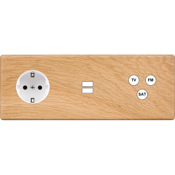 Façade hitera chene clair triple horizontale pck u1 c3 - Modelec - 333491-K