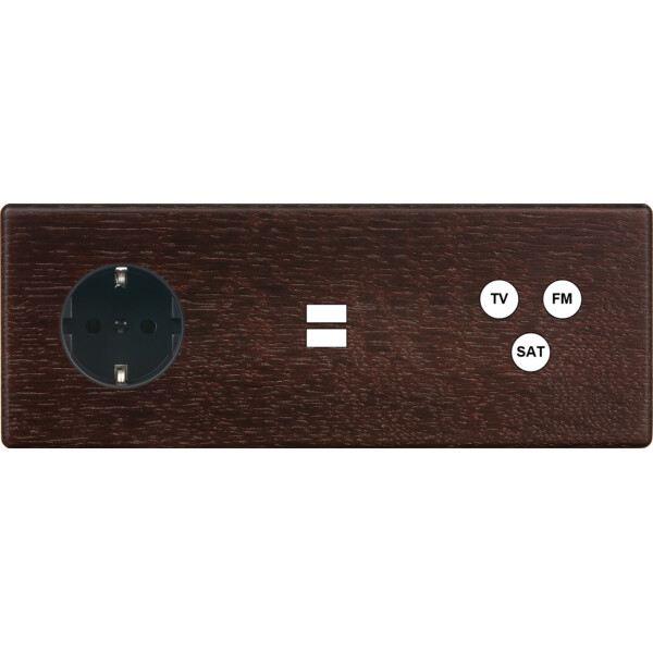 Façade hitera chene fonce triple horizontale pck u1 c3 - Modelec - 333492-K