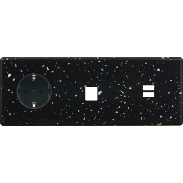 Façade hitera terrazzo noir triple horizontale pck m1 u1 - Modelec - 334486-K