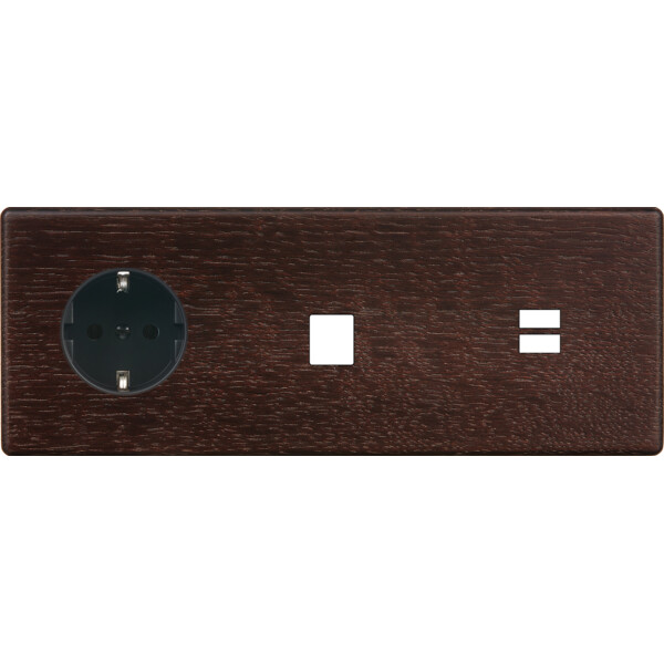 Façade hitera chene fonce triple horizontale pck m1 u1 - Modelec - 334492-K