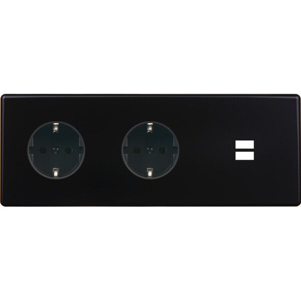 Façade hitera noir soft touch  triple horizontale pck pck u1 - Modelec - 337482-K