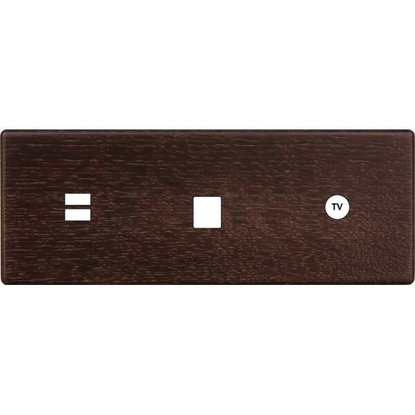Façade hitera chêne foncé triple horizontale ouverture pour chargeur double usb 1 média 1 tv - Modelec - 339492
