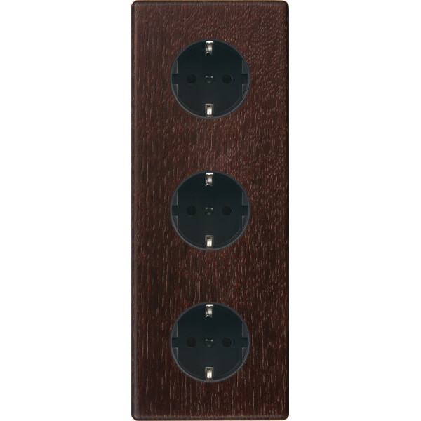 Façade hitera chene fonce triple verticale pck pck pck - Modelec - 360492-K