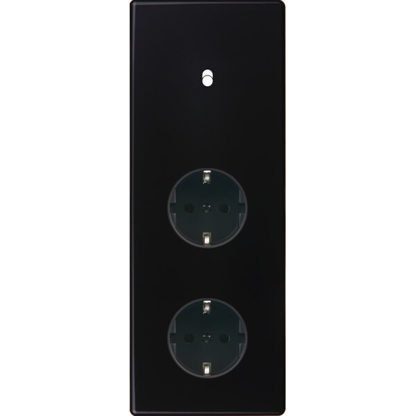 Façade hitera noir soft touch  triple verticale b1 pck pck - Modelec - 361482-K