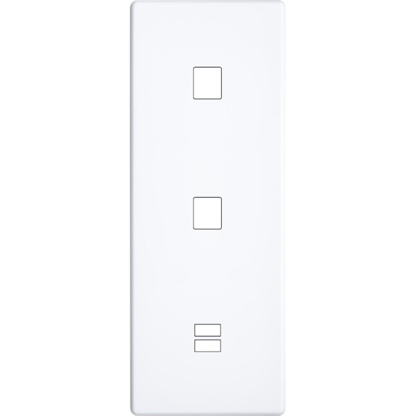 Façade hitera blanc soft touch triple verticale 1 média 1 média ouverture pour chargeur double usb - Modelec - 380481