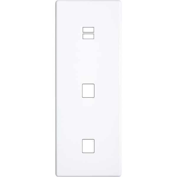 Façade hitera blanc soft touch triple verticale 1 média 1 média ouverture pour chargeur double usb - Modelec - 381481