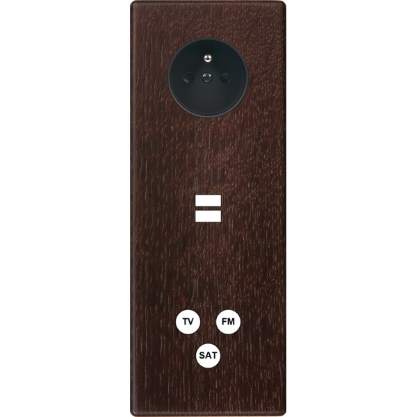 Façade hitera chêne foncé triple verticale prise de courant 2p+t ouverture pour chargeur double usb 1 tv-fm-sat - Modelec - 383492