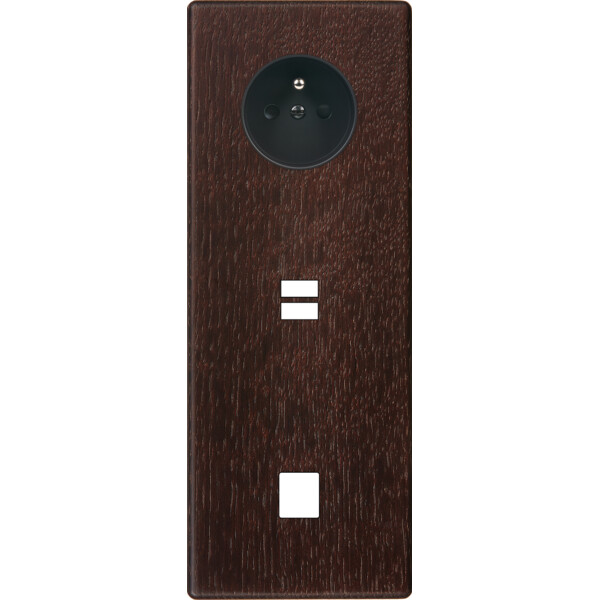 Façade hitera chêne foncé triple verticale prise de courant 2p+t ouverture pour chargeur double usb 1 médi - Modelec - 385492