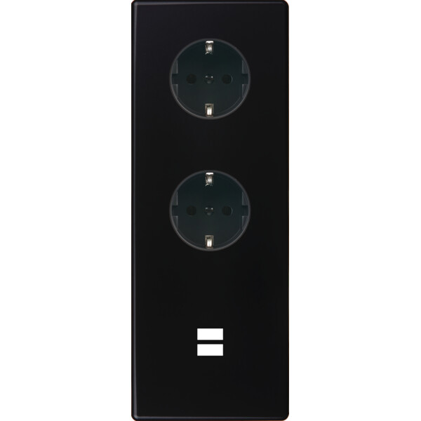 Façade hitera noir soft touch  triple verticale pck pck u1 - Modelec - 387482-K