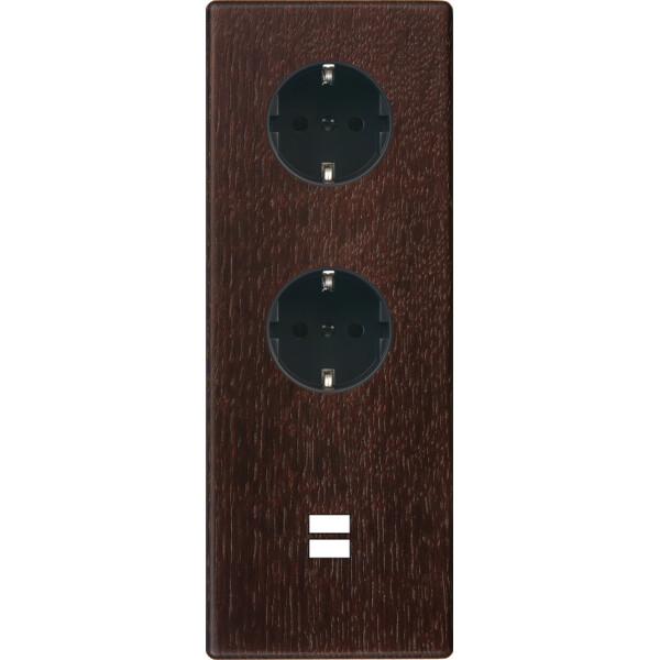 Façade hitera chene fonce triple verticale pck pck u1 - Modelec - 387492-K