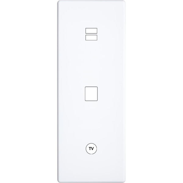 Façade hitera blanc soft touch triple verticale ouverture pour chargeur double usb 1 média 1 tv - Modelec - 389481