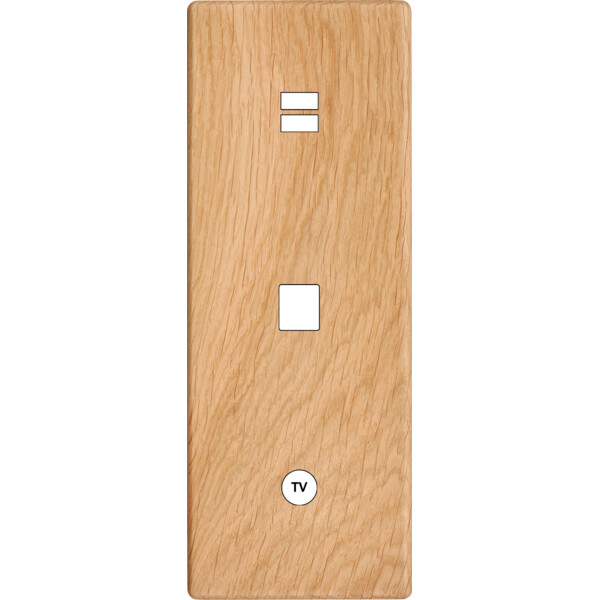 Façade hitera chêne clair triple verticale ouverture pour chargeur double usb 1 média 1 tv - Modelec - 389491