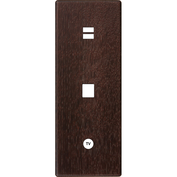 Façade hitera chêne foncé triple verticale ouverture pour chargeur double usb 1 média 1 tv - Modelec - 389492