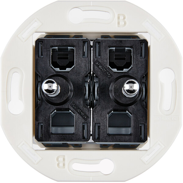 Mécanisme à connexion automatique 2 va-et-vient et/ou poussoir acier pour collection iris - Modelec - 087020WAC