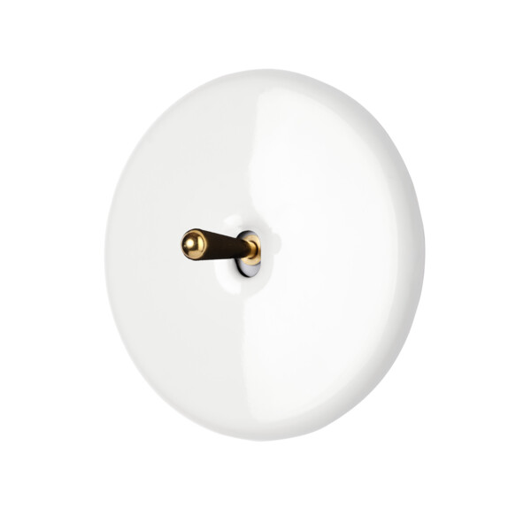 Façade iris by modelec en porcelaine blanche simple poste un basculeur - Modelec - 131361