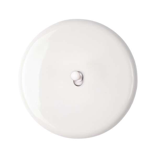 Façade iris by modelec en porcelaine blanche simple poste un basculeur - Modelec - 131361