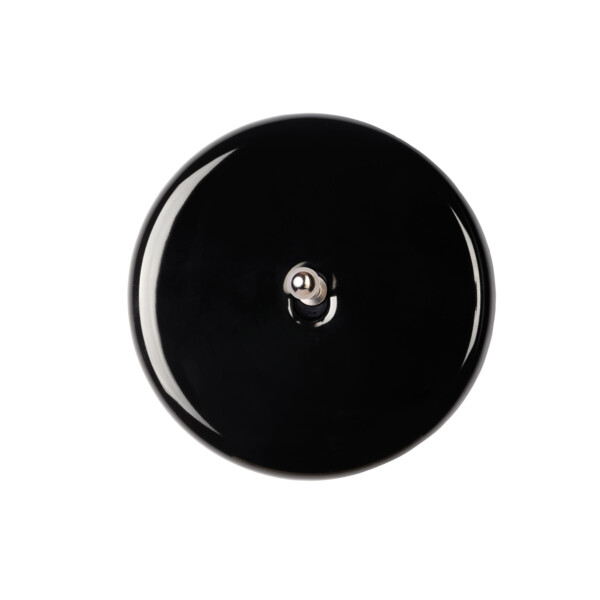 Façade iris by modelec en porcelaine noire simple poste, pour un basculeur - Modelec - 131362